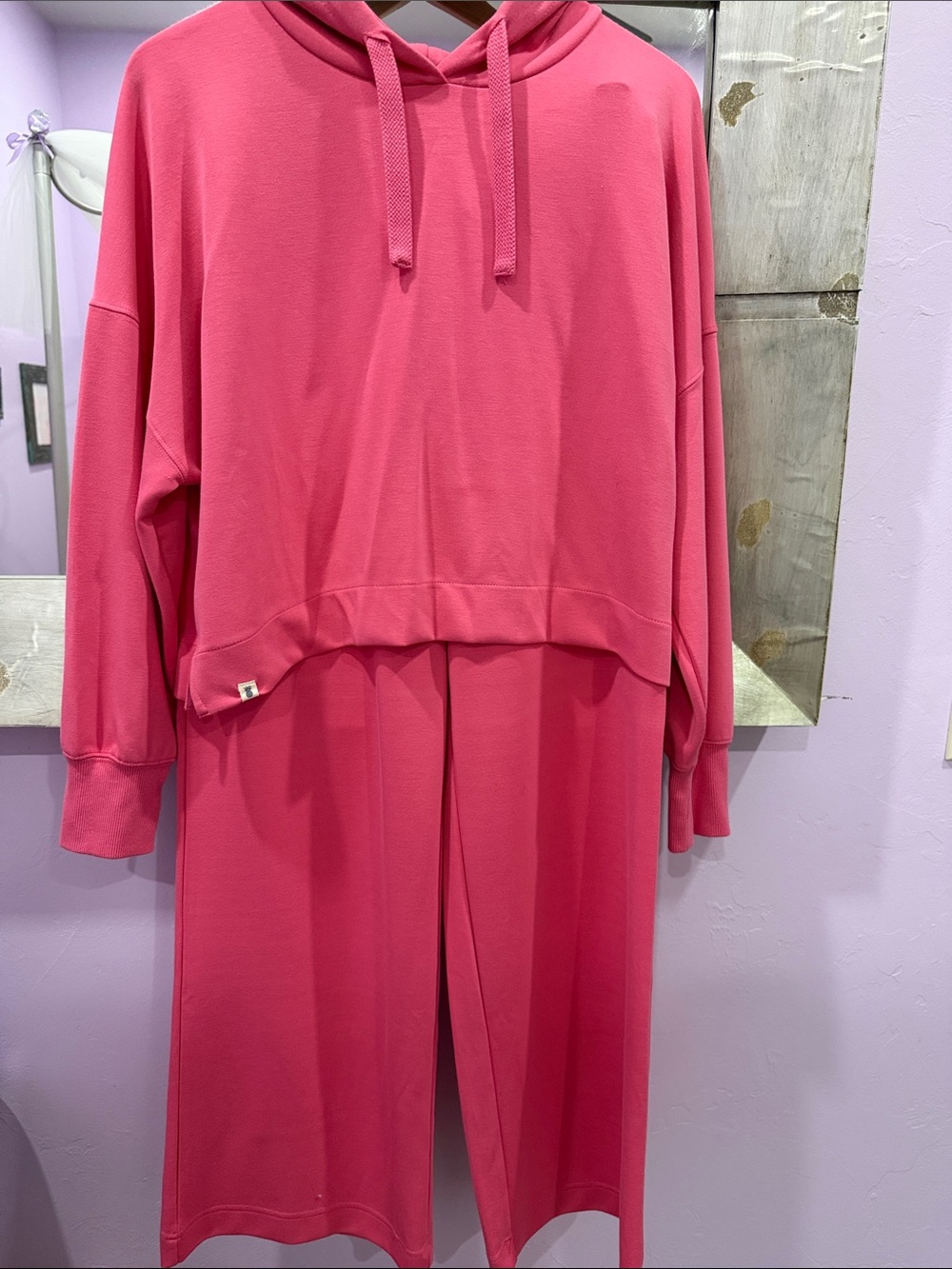 Simply Southern Hot Pink Hoodie and Pants lounge Set